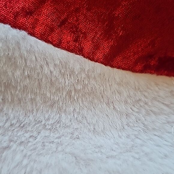 Mrs Claus costume has red zipper front dress with hood size small - Picture 12 of 13